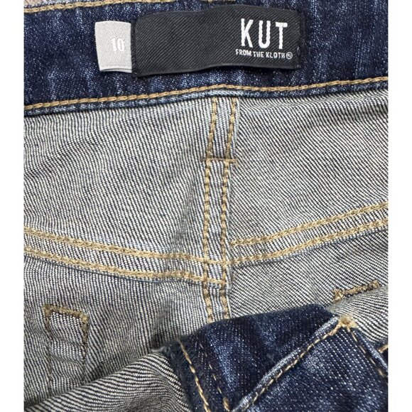 KUT From The Kloth Women Dark Blue Jean Short 10 - Picture 5 of 6